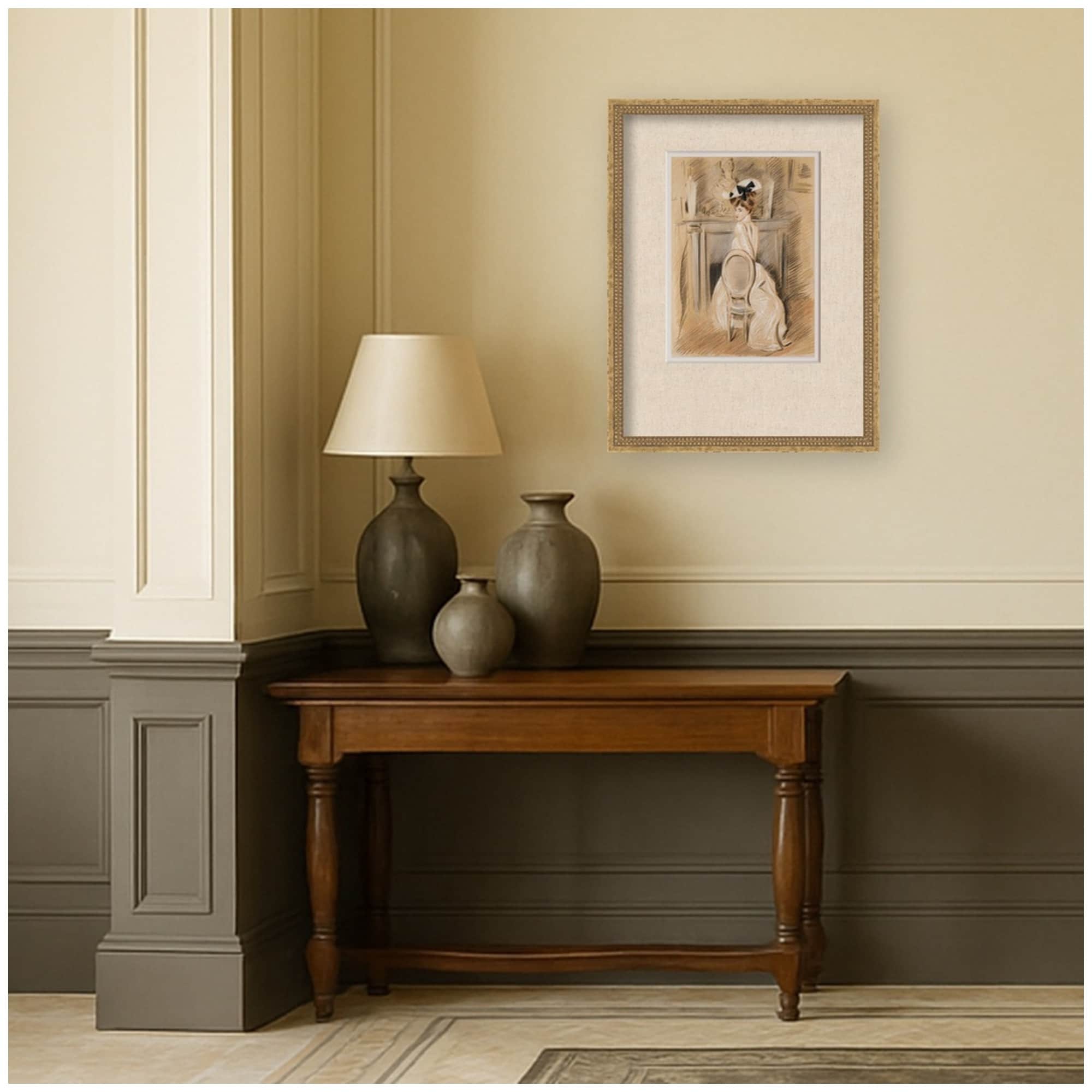 Kate And Laurel Alice Helleu Portrait Paul Cesar Helleu Faux Mat By Nostalgia Prints Framed Wall Art Print