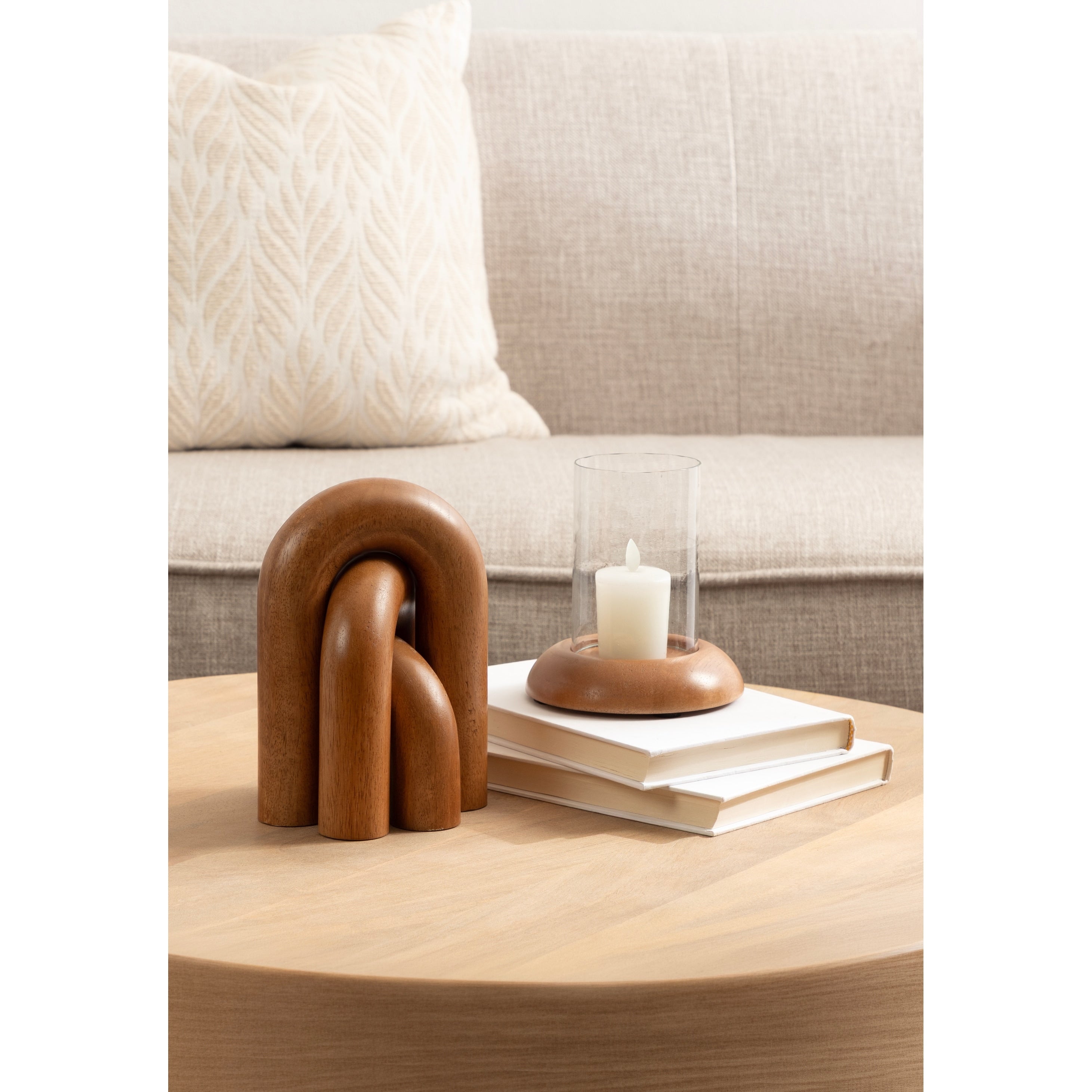 Kate And Laurel Anaya Two Piece Candle Holder And Decorative Object Set 2 Piece