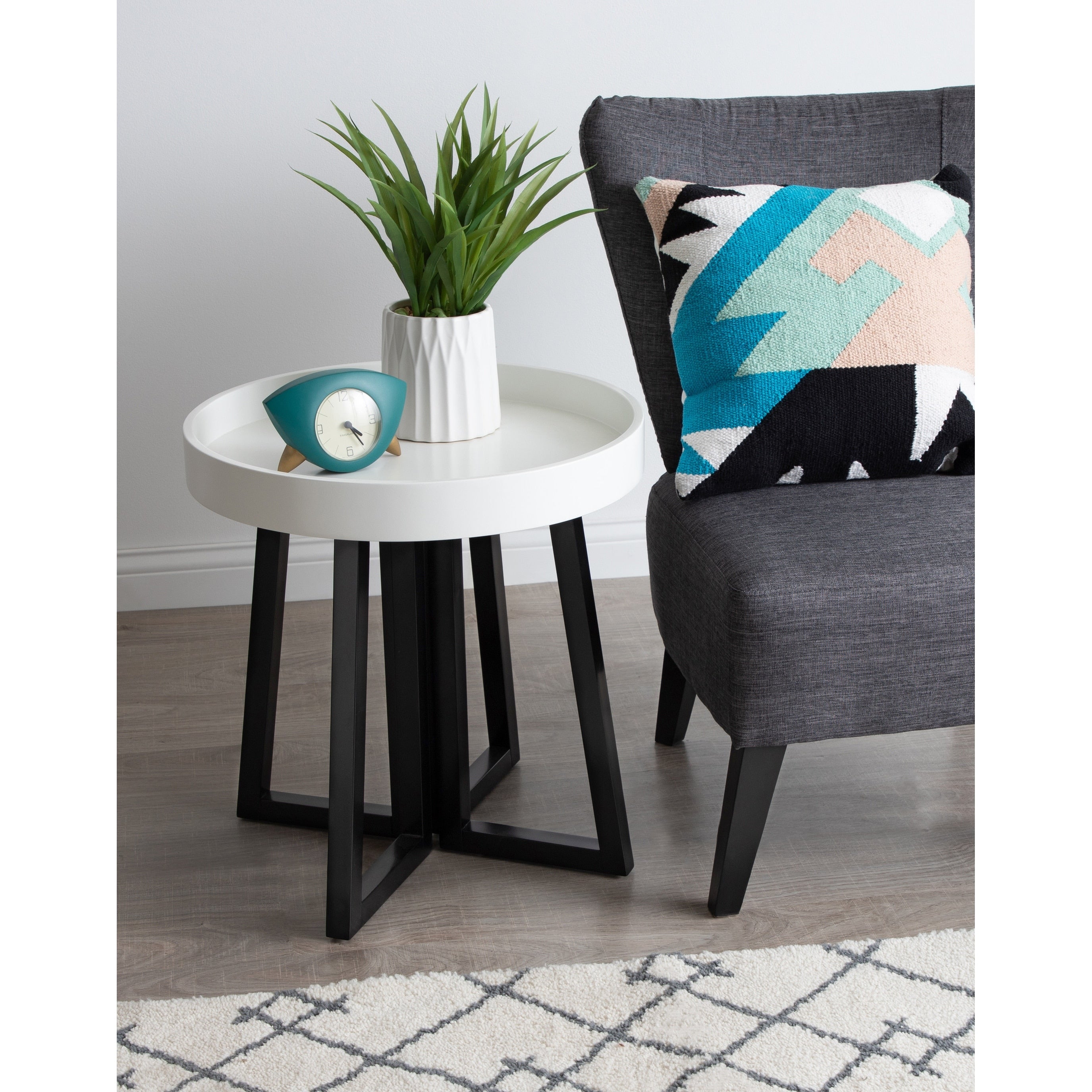 Kate And Laurel Avery Round Wood Side Table 20X20X21