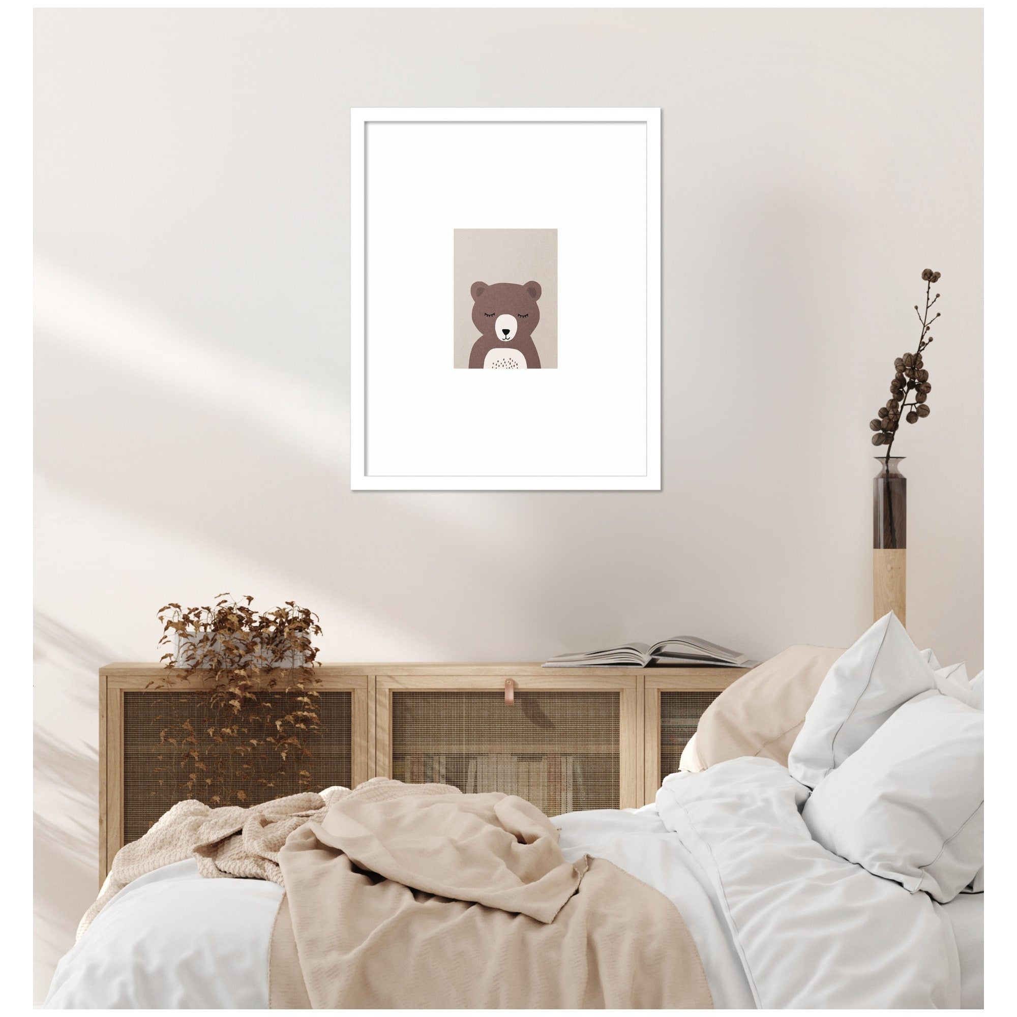 Kate And Laurel Bear By July Art Prints Framed Wall Art Print