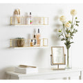 Kate And Laurel Benbrook 18 Wood And Metal Floating Wall Shelves 2 Piece