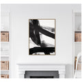 Kate And Laurel Black Mark No. 1 By Amy Lighthall Framed Canvas Wall Art Print