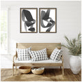Kate And Laurel Black And White Abstract 01 02 2 Piece Framed Wall Art Print Set By Gabrielly Guedes