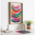 Kate And Laurel Blake Bright Abstract Framed Printed Glass By Ettavee
