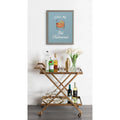 Kate And Laurel Blake Call Me Old Fashioned Blue Framed Printed Glass