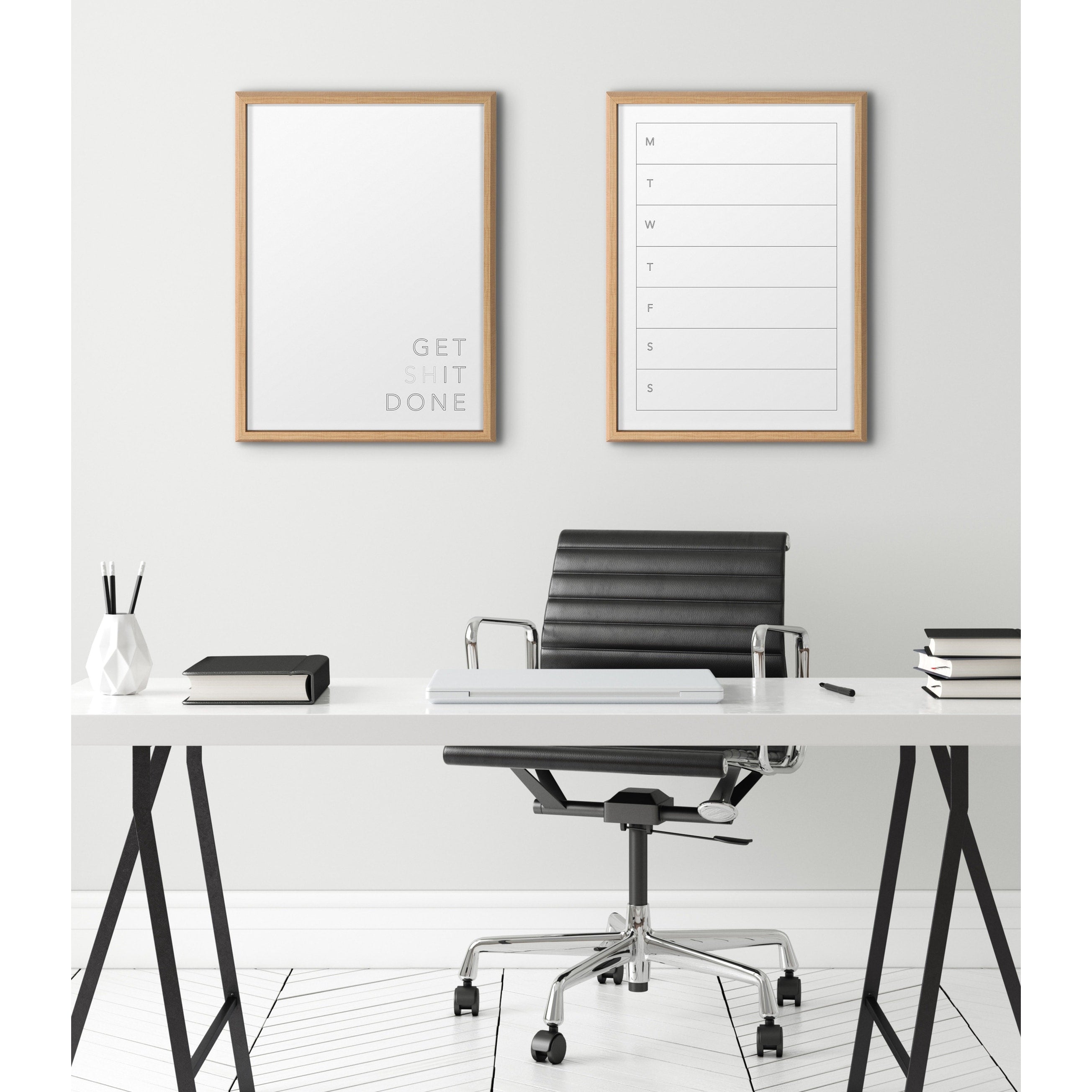 Kate And Laurel Blake Get It Done Framed Printed Glass By The Creative Bunch Studio 18X24
