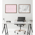 Kate And Laurel Blake Gray Marble Framed Printed Glass By The Creative Bunch Studio 18X24