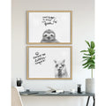 Kate And Laurel Blake Sloth Printed Glass By Simon Te Of Tai Prints 18X24