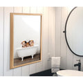 Kate And Laurel Blake Three Little Pigs In Vintage Bathtub Framed Printed Glass By Amy Peterson