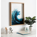 Kate And Laurel Blake Waves Framed Printed Glass