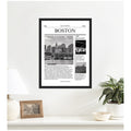 Kate And Laurel Boston Article By Megan Ryan Framed Canvas Wall Art Print
