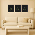 Kate And Laurel Botanical Leaf Study 3 Piece Framed Wall Art Print Set By Stephanie Klatt