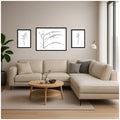 Kate And Laurel Botanical Sketch Black White 3 Piece Framed Wall Art Print Set By Stephanie Klatt