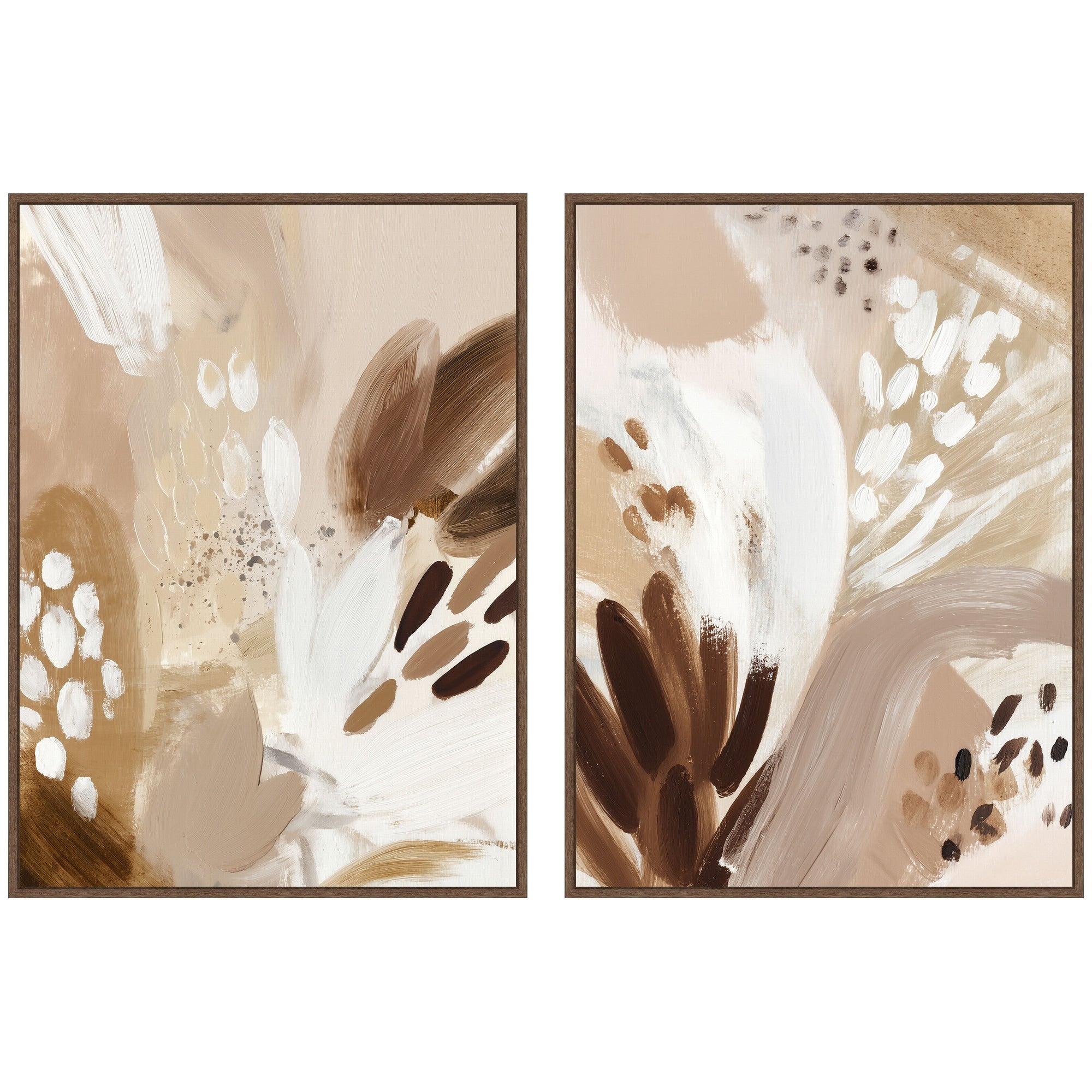 Kate And Laurel Botanical Splash I Ii 2 Piece Framed Canvas Wall Art Set By Amy Lighthall