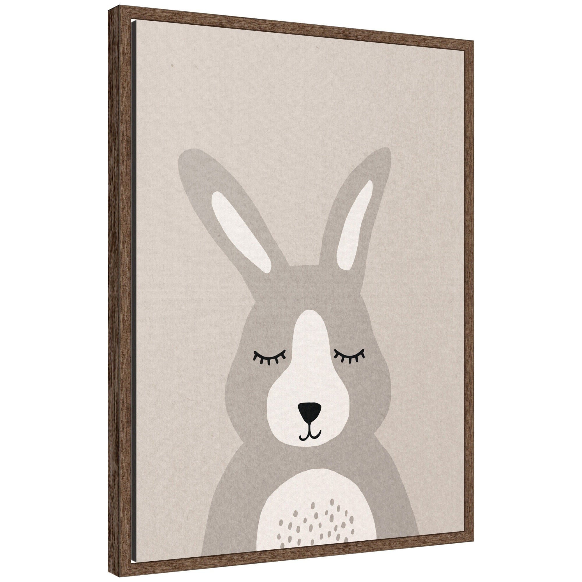Kate And Laurel Bunny By July Art Prints Framed Canvas Wall Art Print
