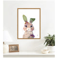 Kate And Laurel Bunny By Madeline Jeppesen Framed Canvas Wall Art Print