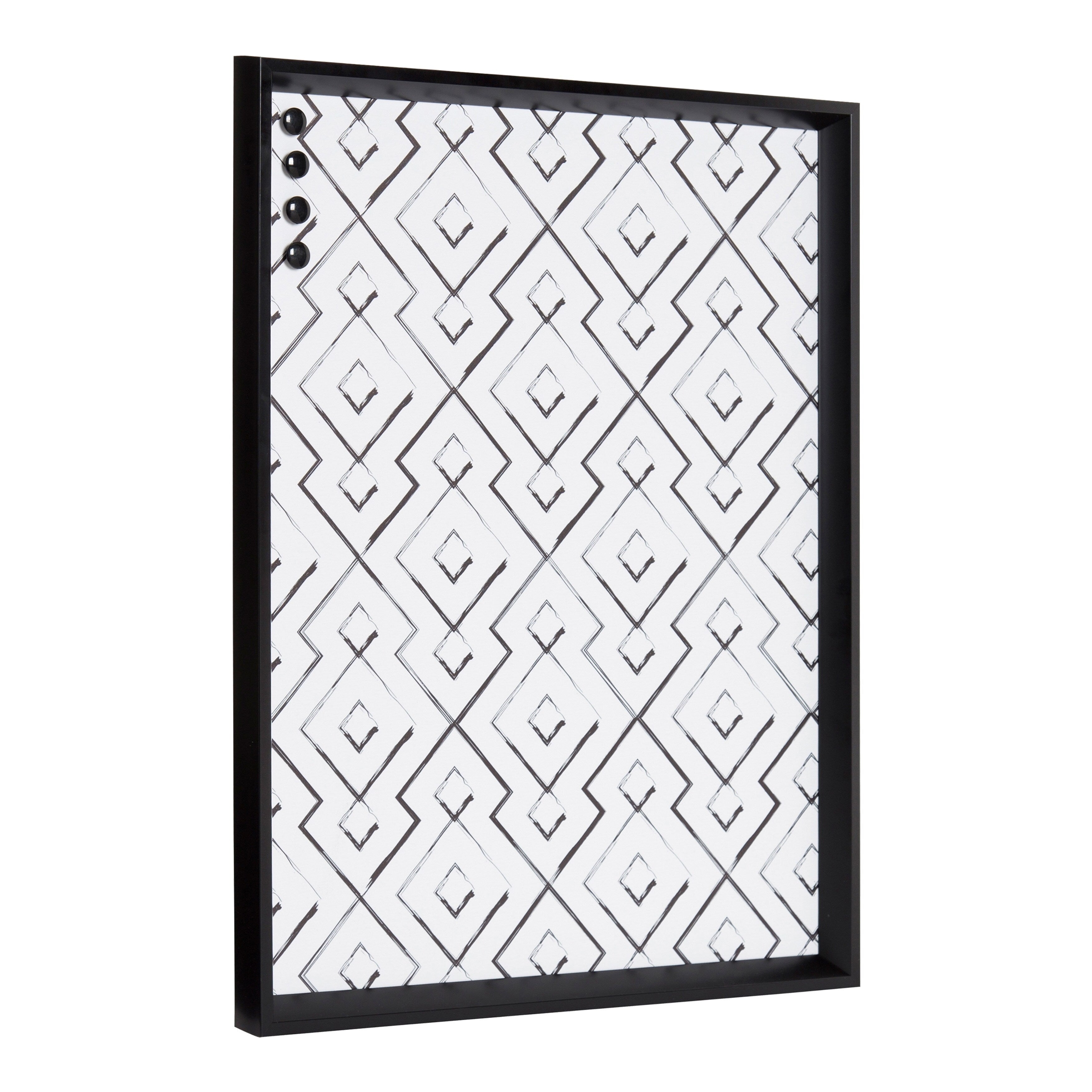 Kate And Laurel Calter Framed Magnetic Printed Memo Board 21.5X27.5