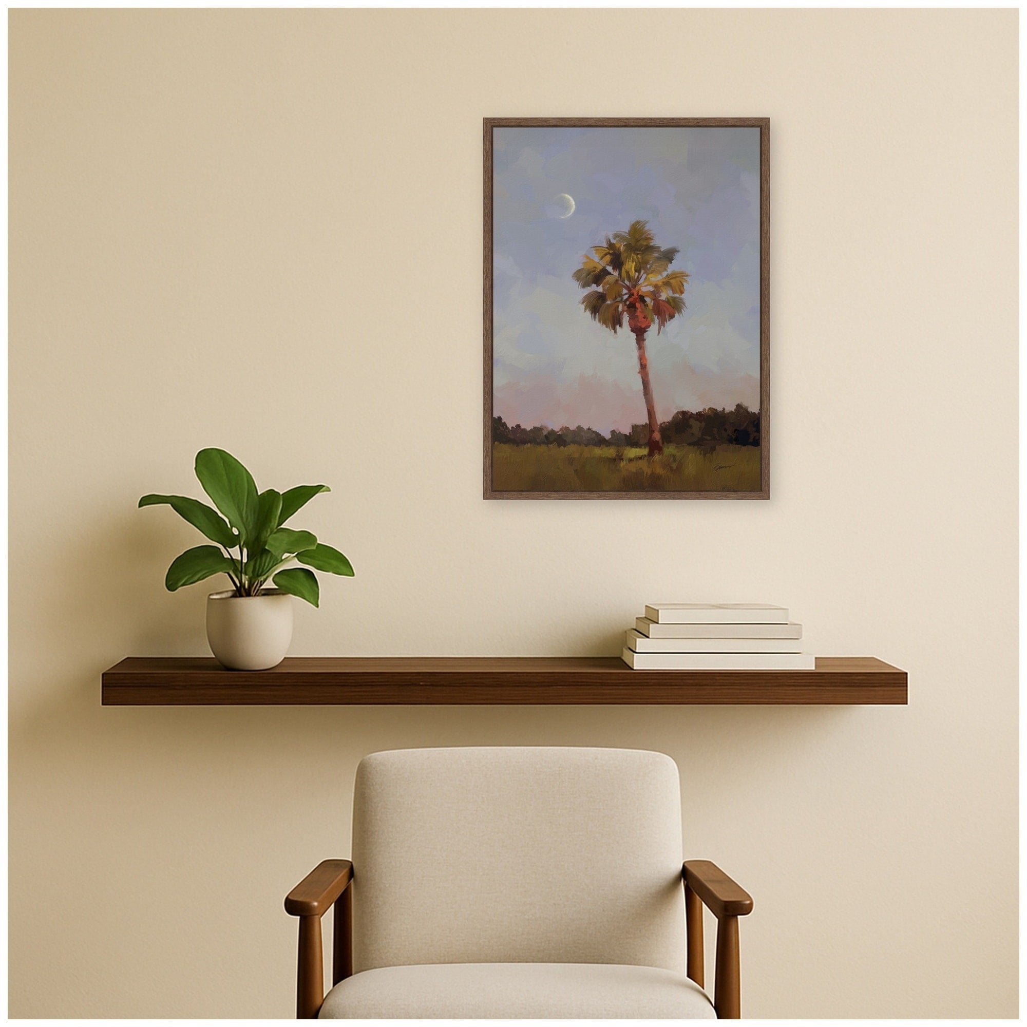 Kate And Laurel Carolina On My Mind By Mary Sparrow Framed Canvas Wall Art Print