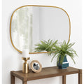 Kate And Laurel Caskill Rounded Rectangle Gold Leaf Wall Mirror
