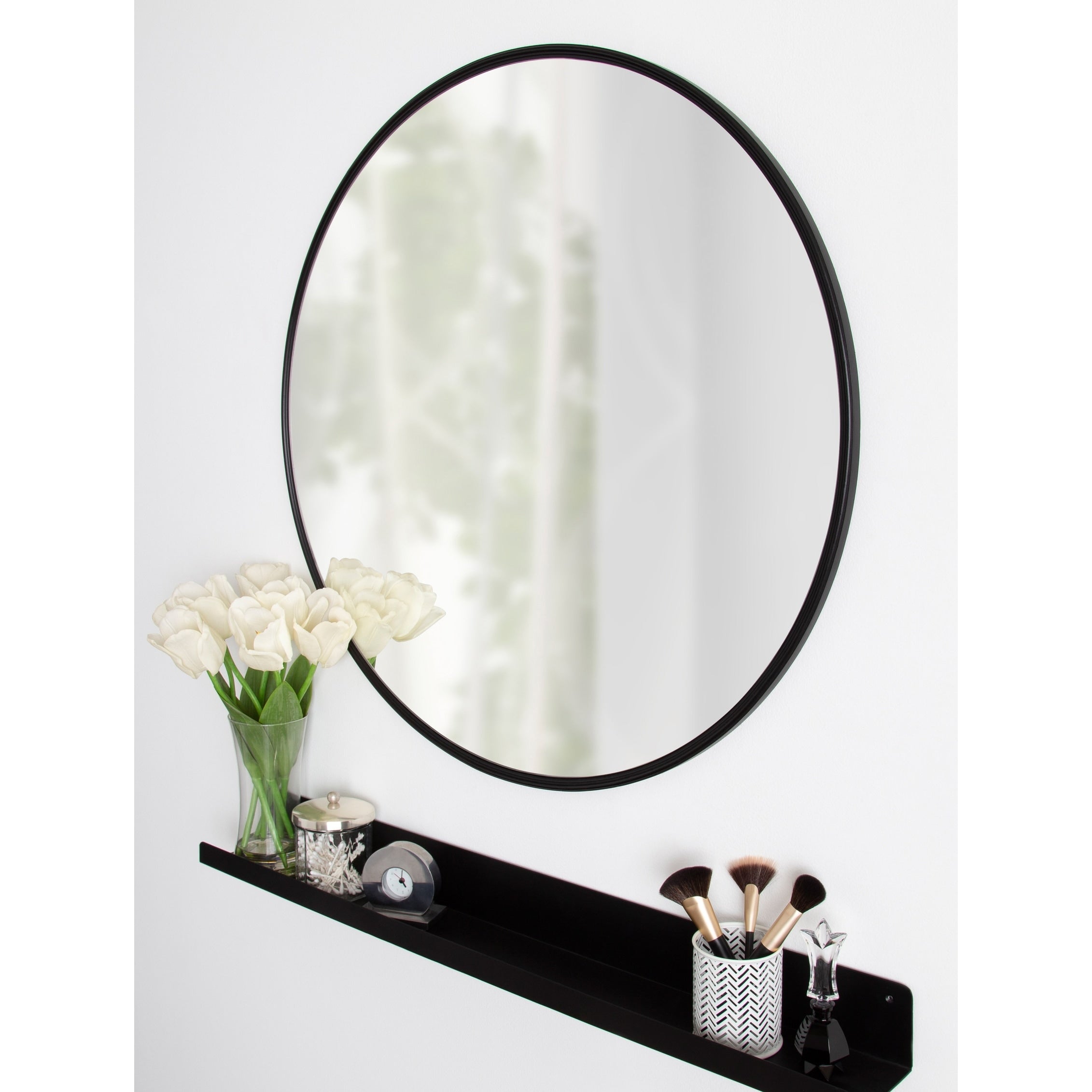 Kate And Laurel Caskill Round Framed Wall Mirror 30 Diameter