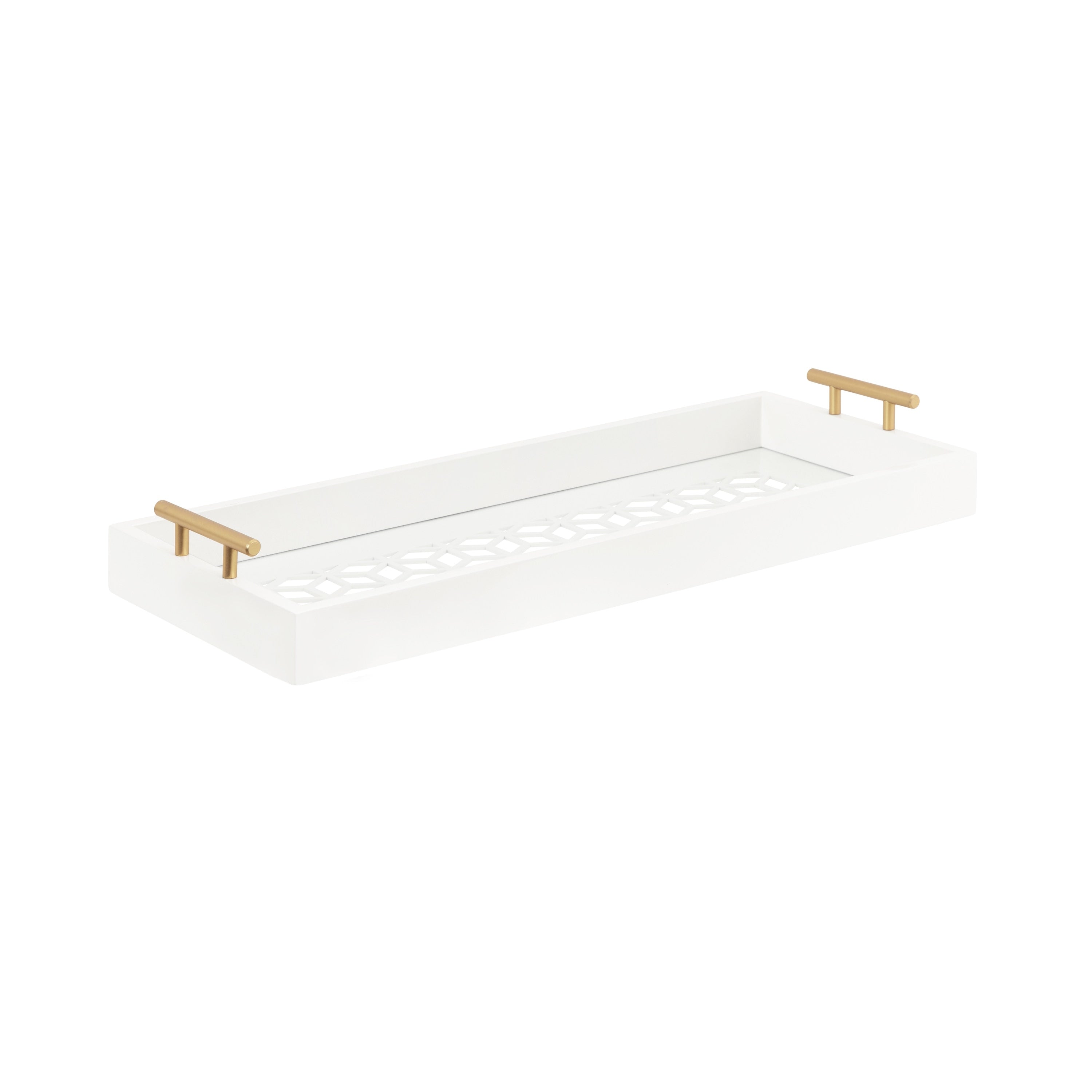 Kate And Laurel Caspen Rectangle Decorative Tray 12.25X16.5