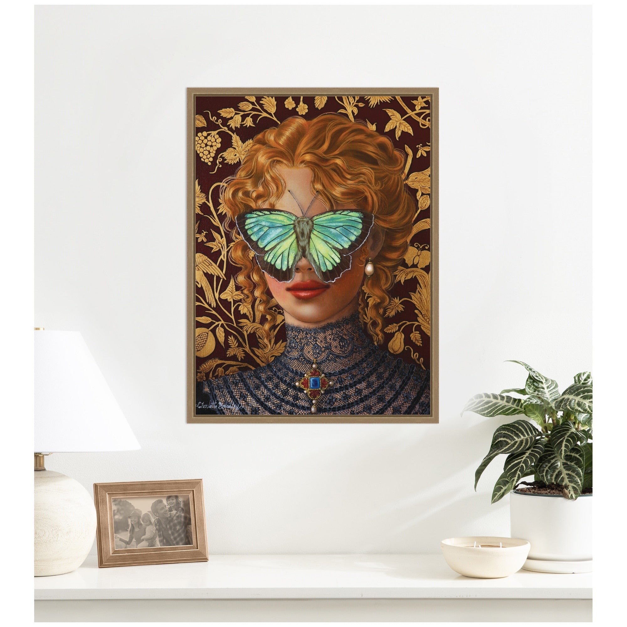 Kate And Laurel Cassandra By Charlotte Brindley Framed Canvas Wall Art Print