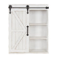 Kate And Laurel Cates Wood Wall Storage Cabinet With Sliding Barn Door
