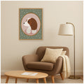 Kate And Laurel Cavalier Girl Portrait Green Floral By Molly Dillon From The Lil Dills Shop Framed Canvas Wall Art Print