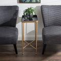Kate And Laurel Celia Metal Tray Accent Table