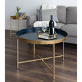 Kate And Laurel Celia Round Metal Coffee Table 28.25X28.25X19