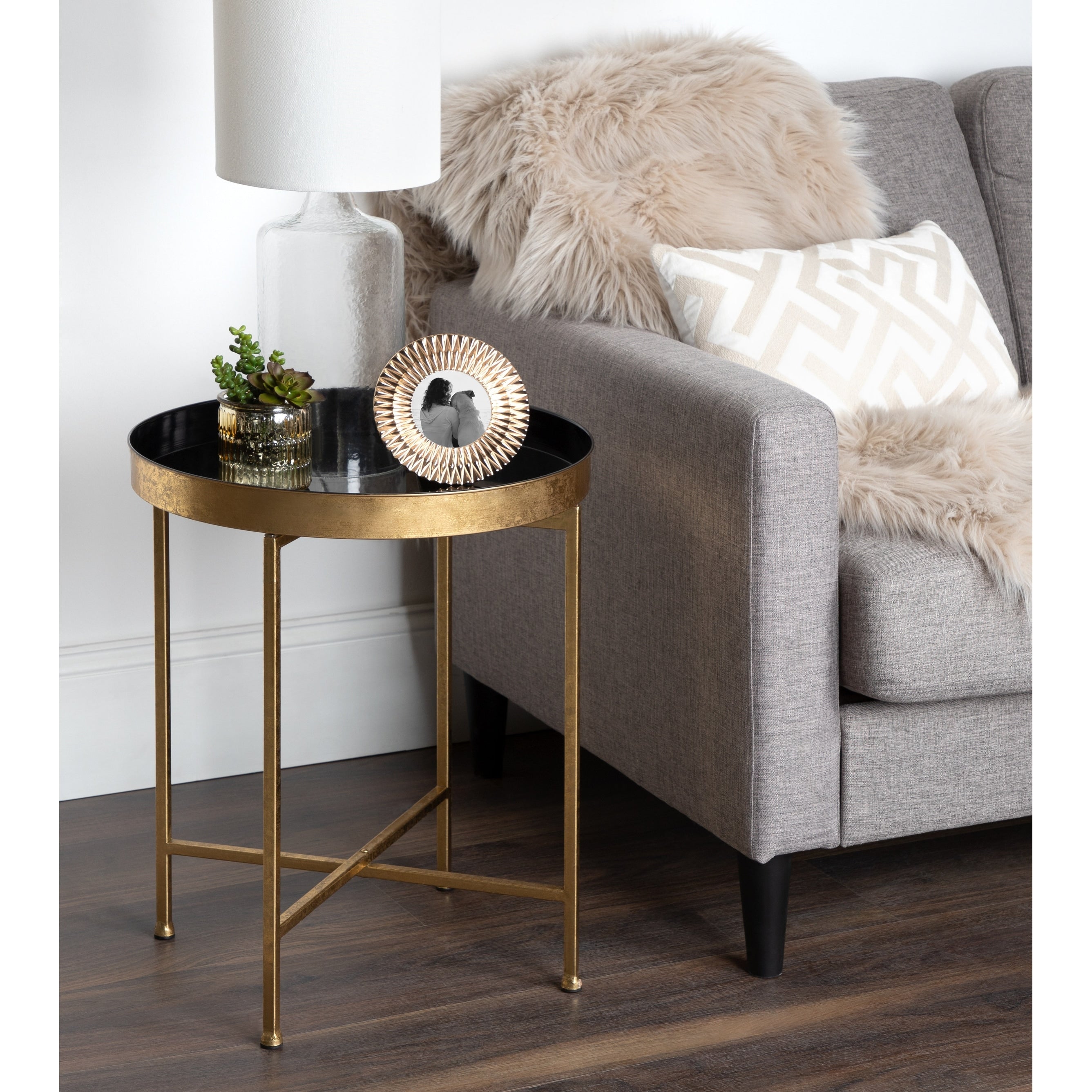 Kate And Laurel Celia Round Metal Side Table 18.25X18.25X22