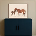 Kate And Laurel Chester Mare Foal Sawrey Gilpin By Nostalgia Prints Framed Canvas Wall Art Print