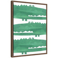 Kate And Laurel Chomp Chomp Crocodile By Alicia Abla Framed Canvas Wall Art Print