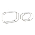 Kate And Laurel Ciel Modern Glam Metal Wall Shelf Set 2 Piece