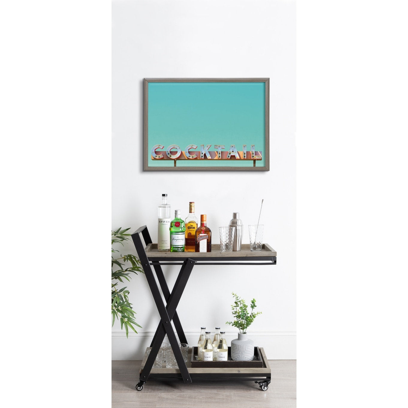 Kate And Laurel Blake Cocktail Hour Framed Printed Glass By Robert Cadloff Of Bomobob 18X24