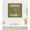 Kate And Laurel Coffee Club Kitchen Sage Green By Lucky Guava Framed Canvas Wall Art Print