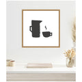 Kate And Laurel Coffee By Gabrielly Guedes Framed Canvas Wall Art Print