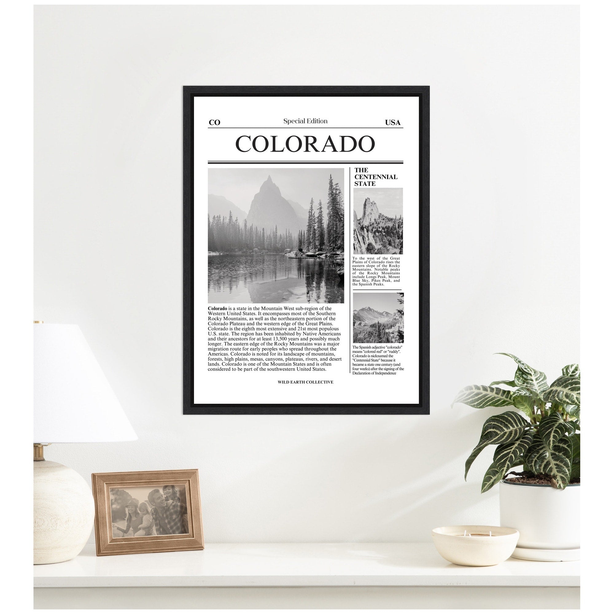 Kate And Laurel Colorado Article By Megan Ryan Framed Canvas Wall Art Print
