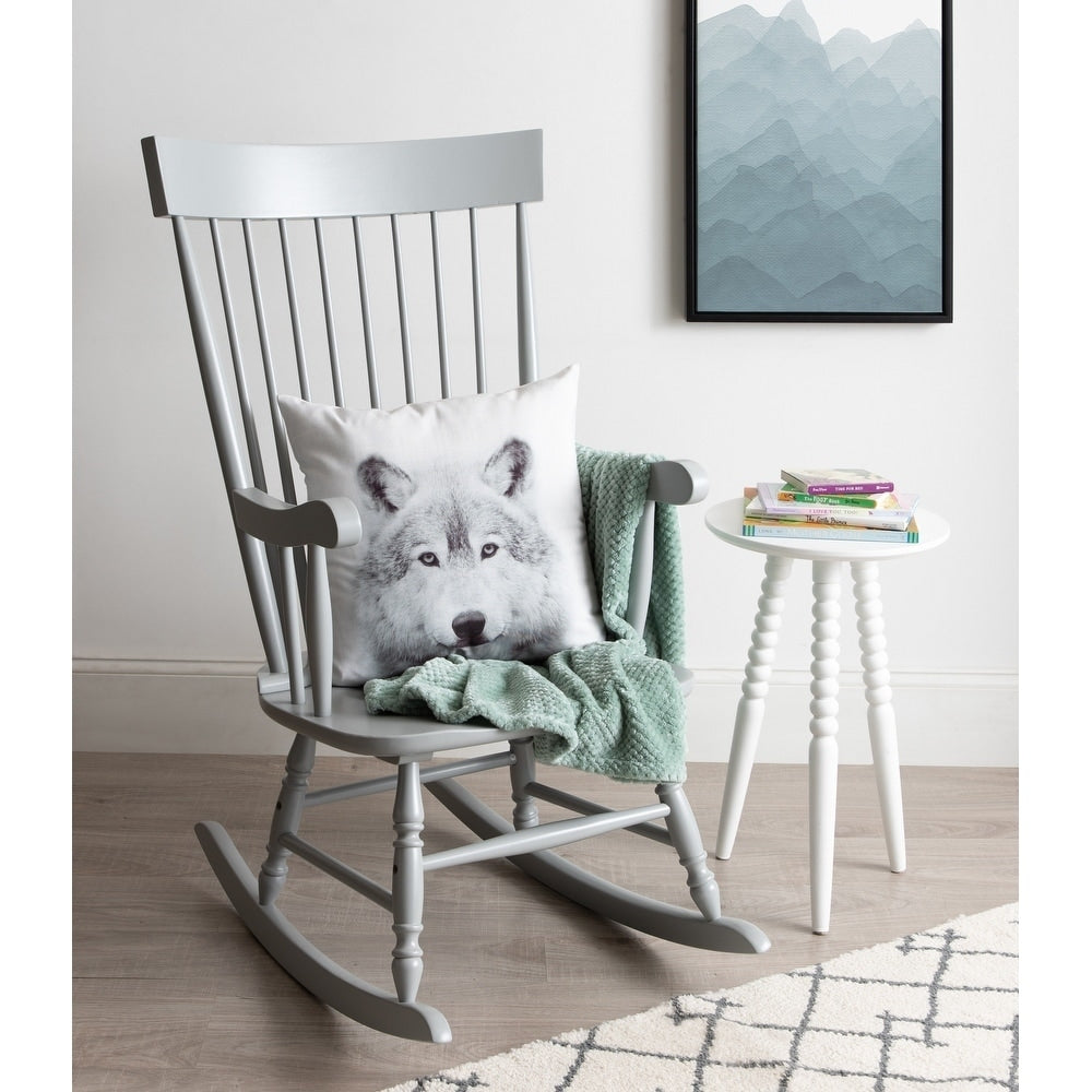 Kate And Laurel Como Wolf Print Throw Pillow Cover