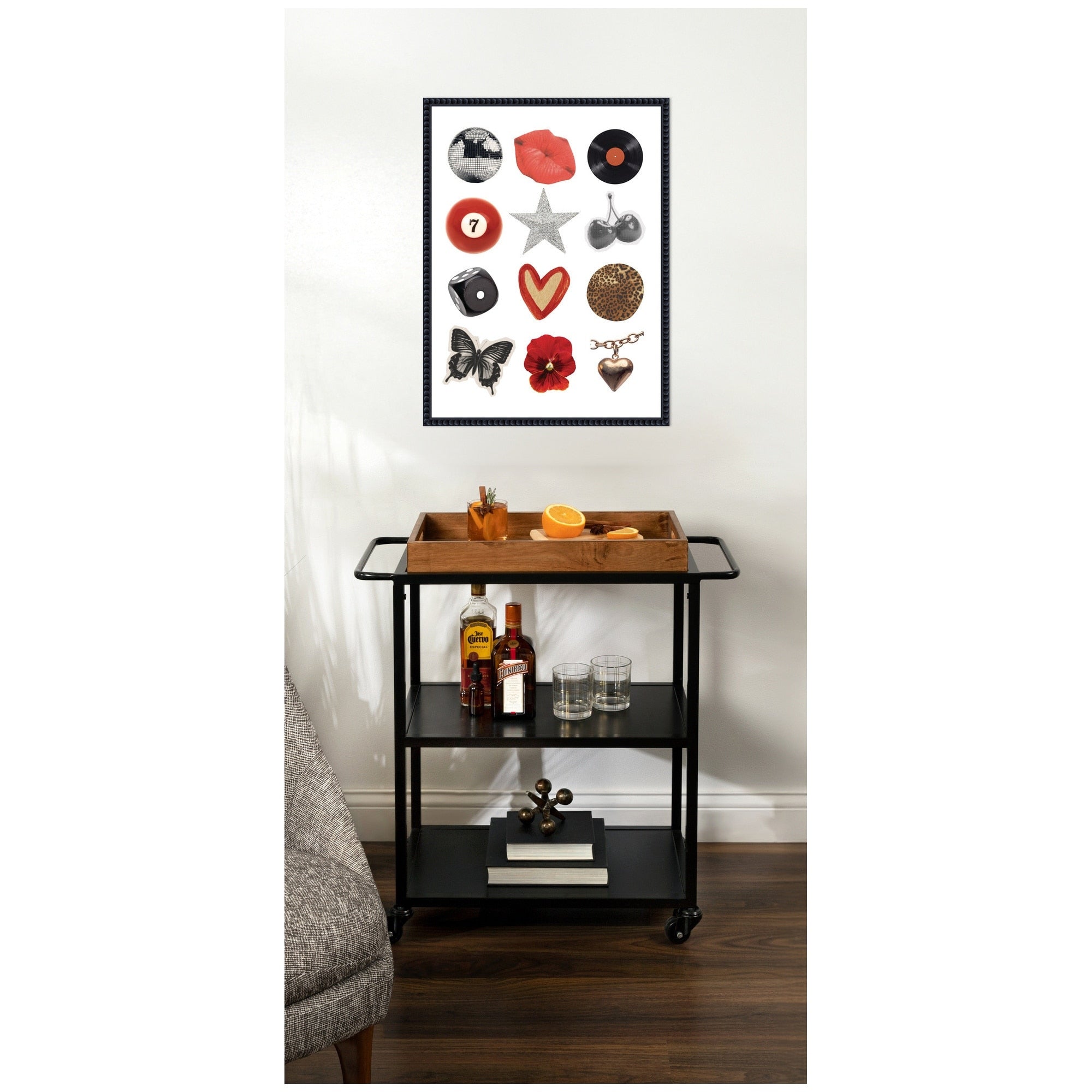 Kate And Laurel Cool Girl Collage By Megan Ryan Framed Canvas Wall Art Print
