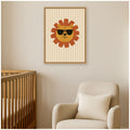 Kate And Laurel Cool Lion Rolled Poster Sunglasses By Laura Moss Framed Canvas Wall Art Print
