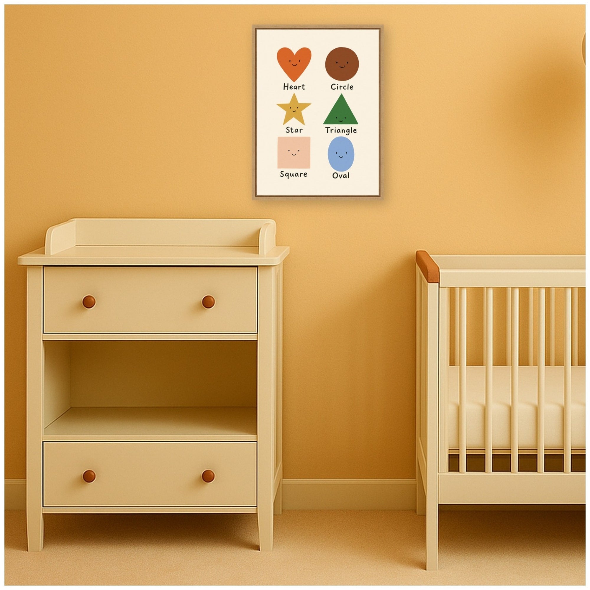 Kate And Laurel Cute Smilin By Laura Moss Framed Canvas Wall Art Print