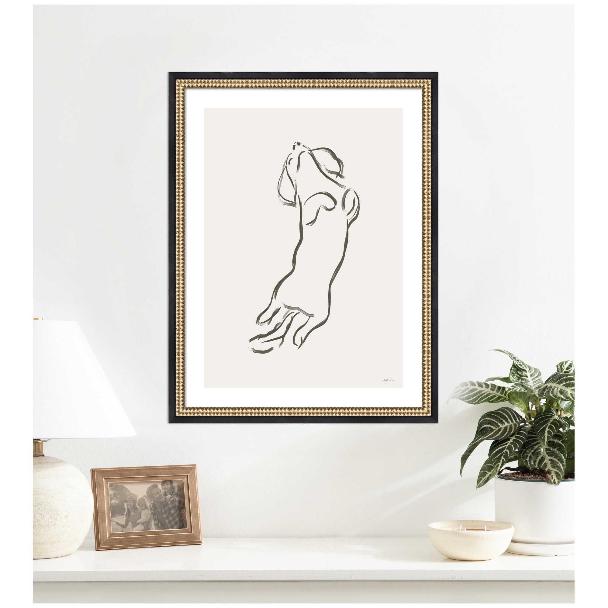 Kate And Laurel Dachshund Dog By Gabrielly Guedes Framed Wall Art Print