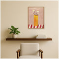 Kate And Laurel Daisies In Yellow Vase By Cris Villa Studio Framed Canvas Wall Art Print