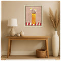 Kate And Laurel Daisies In Yellow Vase By Cris Villa Studio Framed Mounted Canvas Wall Art Print