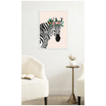 Kate And Laurel Darling Zebra By Aislinn Simmonds Duchess Plum Framed Canvas Wall Art Print