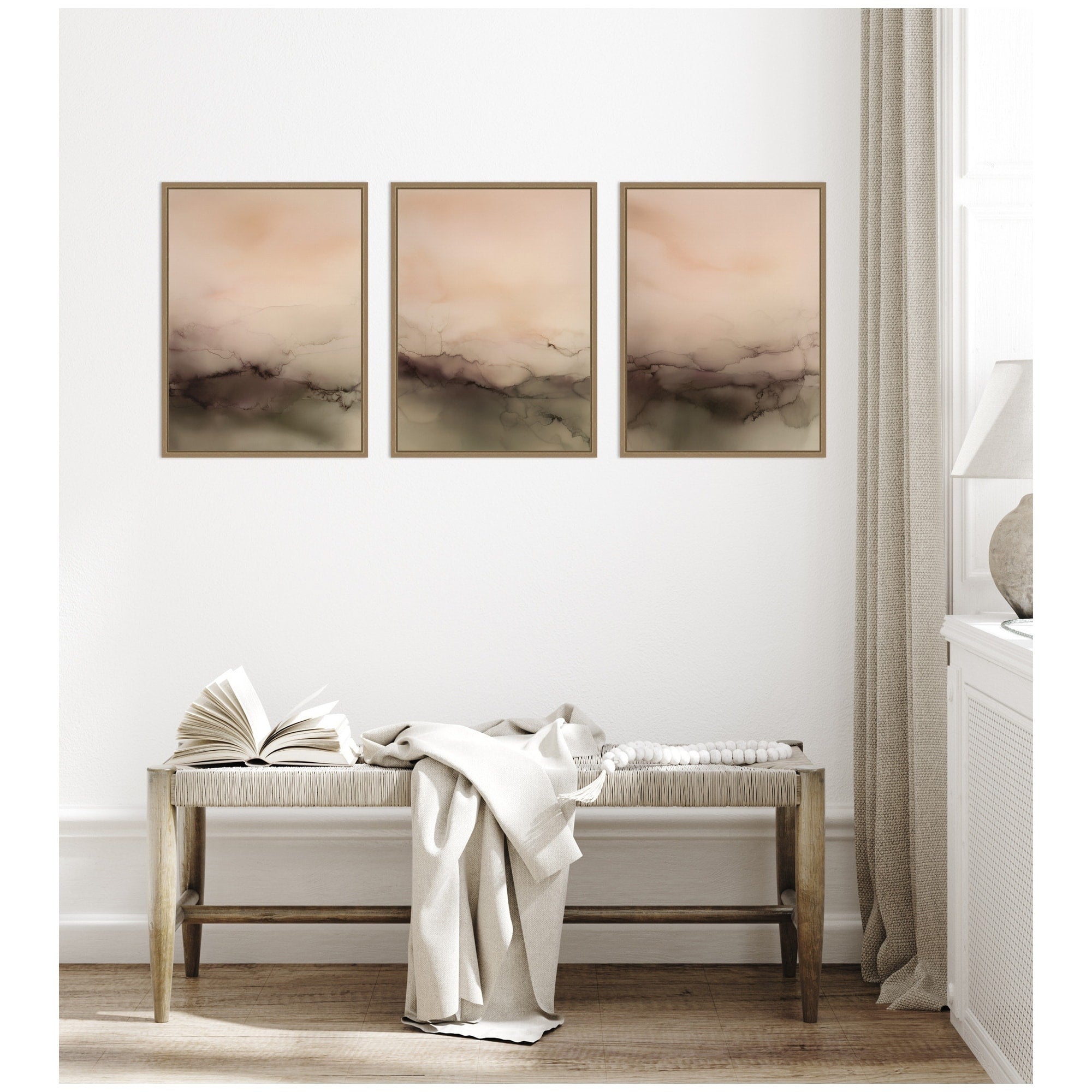 Kate And Laurel Dawn No. 1 No. 2 No. 3 3 Piece Framed Canvas Wall Art Set By Amy Lighthall