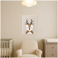 Kate And Laurel Deer By July Art Prints Framed Canvas Wall Art Print