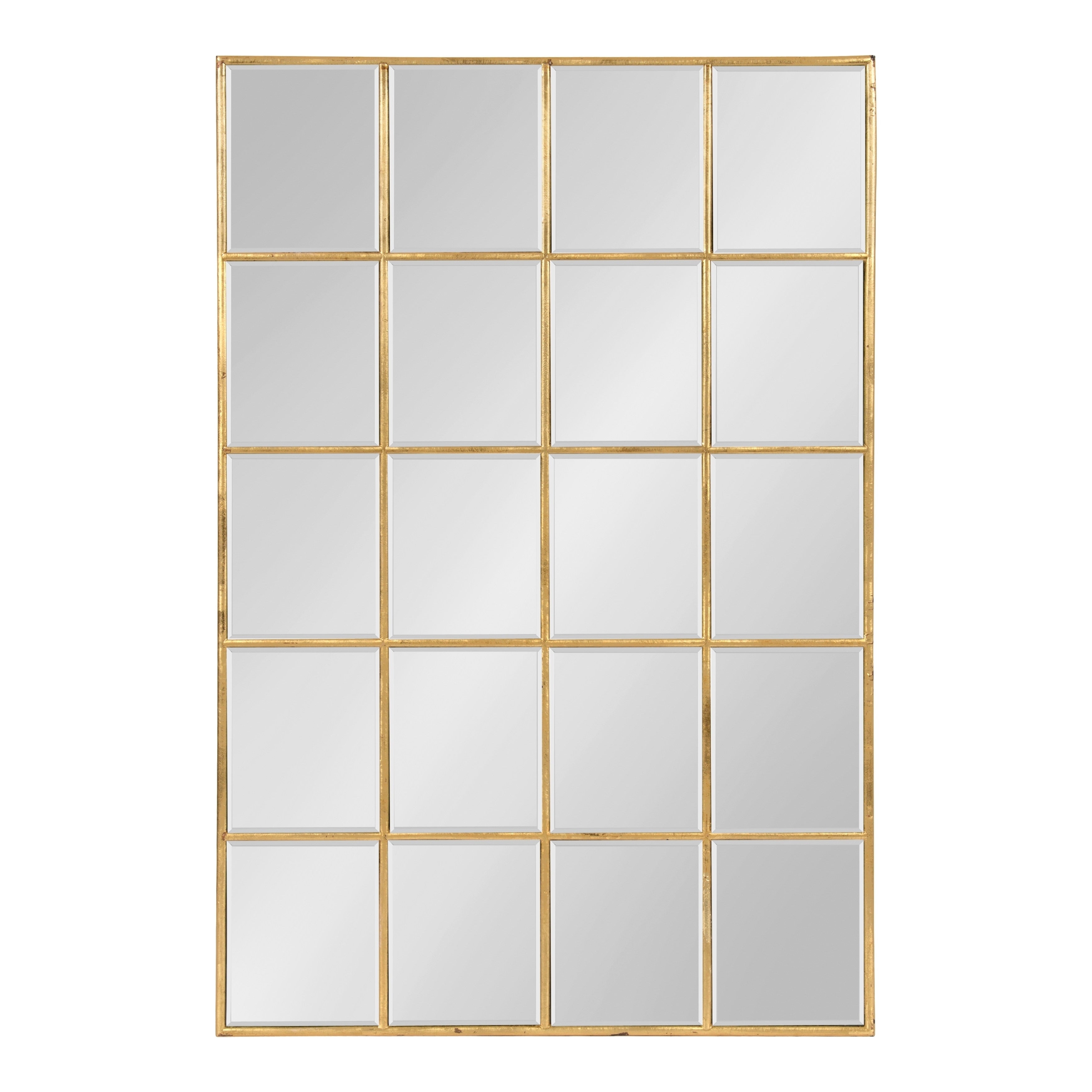 Kate And Laurel Denault Framed 24X36 Inch Windowpane Mirror