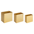 Kate And Laurel Domio Square Planter Box Set 3 Piece